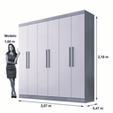 Ver imagem 2 de Guarda Roupa Casal 6 Portas 4 Gavetas Belem S/esp e S/pes Valverde Moveis Cinamomo