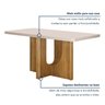 Mesa de Jantar 4 Lugares Retangular 120cm Tampo Vidro/MDF de de 4cm Dora - 5