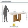Mesa de Jantar 4 Lugares Retangular 120cm Tampo Vidro/MDF de de 4cm Dora - 2