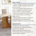 Ver mais imagens de Mesa de Jantar 4 Lugares Retangular 120cm Tampo Vidro/MDF de de 4cm Dora Bege/Cinamomo/Off White