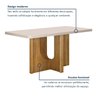 Mesa de Jantar 4 Lugares Retangular 120cm Tampo Vidro/MDF de de 4cm Dora - 9