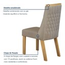 Ver imagem 7 de Kit de 2 Cadeiras para Sala de Jantar Luna Bege/Cinamomo/Veludo