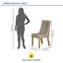 Ver imagem 6 de Kit de 2 Cadeiras para Sala de Jantar Luna Bege/Cinamomo/Veludo