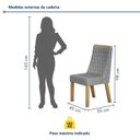 Ver imagem 6 de Kit de 2 Cadeiras para Sala de Jantar Luna Cinza/Cinamomo/Linho Prata