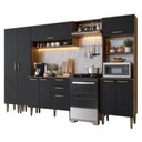Ver imagem 6 de Cozinha Compacta Lille 9 Portas 2 Gavetas MDP 305cm Madesa
