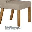Ver imagem 6 de Kit de 2 Cadeiras para Sala de Jantar Aurora Bege/Cinamomo/Veludo