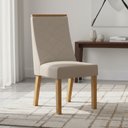 Ver imagem 1 de Kit de 2 Cadeiras para Sala de Jantar Aurora Bege/Cinamomo/Veludo