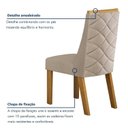 Ver imagem 7 de Kit de 2 Cadeiras para Sala de Jantar Aurora Bege/Cinamomo/Veludo