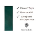 Ver imagem 3 de Cabeceira Modulada Estofada P/ Cama Casal 7 Placas 20x60cm:verde
