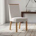 Ver imagem 1 de Kit de 2 Cadeiras para Sala de Jantar Aurora Bege/Cinamomo/Veludo Palha