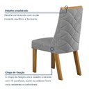 Ver imagem 7 de Kit de 2 Cadeiras para Sala de Jantar Aurora Cinza/Cinamomo/Linho Prata