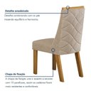 Ver imagem 7 de Kit de 2 Cadeiras para Sala de Jantar Aurora Bege/Cinamomo