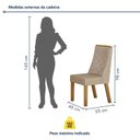 Ver mais imagens de Kit de 2 Cadeiras para Sala de Jantar Aurora Bege/Cinamomo