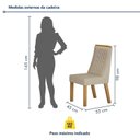 Ver mais imagens de Kit de 2 Cadeiras Dora Bege/Cinamomo/Veludo