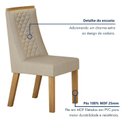 Ver imagem 4 de Kit de 2 Cadeiras Dora Bege/Cinamomo/Veludo