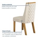 Ver imagem 7 de Kit de 2 Cadeiras Dora Bege/Cinamomo/Veludo Palha