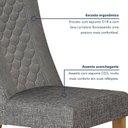 Ver imagem 4 de Kit de 2 Cadeiras Dora Cinza/Cinamomo/Linho Prata