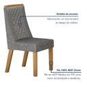 Ver imagem 3 de Kit de 2 Cadeiras Dora Cinza/Cinamomo/Linho Prata