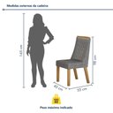 Ver imagem 7 de Kit de 2 Cadeiras Dora Cinza/Cinamomo/Linho Prata