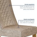 Ver imagem 5 de Kit de 2 Cadeiras Dora Bege/Cinamomo/Linho