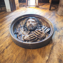 Ver imagem 5 de Quadro Jesus Te Chama Entalhado em Madeira