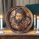 Ver imagem 4 de Quadro Jesus Te Chama Entalhado em Madeira