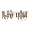Conjunto Sala de Jantar Mesa 160cm Tampo de 4,0cm com 6 Cadeiras Luna - 17