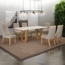 Conjunto Sala de Jantar Mesa 160cm Tampo de 4,0cm com 6 Cadeiras Luna - 1