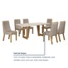 Conjunto Sala de Jantar Mesa 160cm Tampo de 4,0cm com 6 Cadeiras Luna - 10