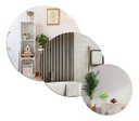 Ver imagem 1 de Trio Espelho Redondo Decorativo Lapidado Vidro Sala Banheiro