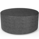 Ver imagem 1 de Puff Redondo Orgânico para Living 90cm Lola W01 Linho Cinza Escuro - Lyam Decor