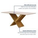 Ver imagem 6 de Conjunto Sala de Jantar Mesa 180cm Tampo de 4,0cm com 6 Cadeiras Aurora Cinza/Cinamomo/Off White/Linho Prata