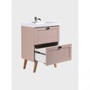 Ver imagem 6 de Gabinete para Banheiro com Cuba 60cm Retro Mdf Rosa Milano - On Móveis