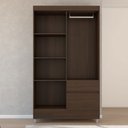 Ver imagem 3 de Guarda-roupa Solteiro Londres 4 Portas 2 Gavetas - Panorama Móveis