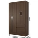 Ver imagem 5 de Guarda-roupa Solteiro Londres 4 Portas 2 Gavetas - Panorama Móveis