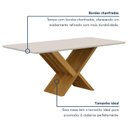 Ver imagem 4 de Conjunto Sala de Jantar Mesa 180cm Tampo de 2,5cm com 6 Cadeiras Aurora Bege/Cinamomo/Off White