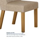 Ver mais imagens de Conjunto Sala de Jantar Mesa 180cm Tampo de 2,5cm com 6 Cadeiras Aurora Bege/Cinamomo/Off White/Linho