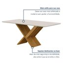 Ver imagem 5 de Conjunto Sala de Jantar Mesa 180cm Tampo de 2,5cm com 6 Cadeiras Aurora Bege/Cinamomo/Off White/Linho