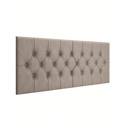 Cabeceira Dubai P/ Cama Box Casal Capitonê 1,40 Cm - Bege - 1