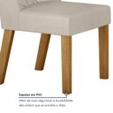 Ver mais imagens de Conjunto Sala de Jantar Mesa 180cm Tampo de 2,5cm com 6 Cadeiras Aurora Bege/Cinamomo/Off White/Veludo Palha