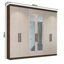 Ver imagem 4 de Guarda-roupa Casal 6 Portas Bélgica com Espelho