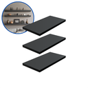 Ver imagem 2 de Kit 3 Prateleira Preta 30X15 + Suporte Flutuante Mdf Organizadora Decoração Cozinha Banheiro Sala