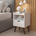 Ver imagem 5 de Mesa de Cabeceira Alice Prado Móveis Pés Retro Branco