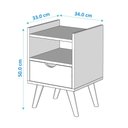 Ver imagem 2 de Mesa de Cabeceira Alice Prado Móveis Pés Retro Branco