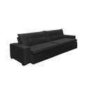 Ver imagem 3 de Sofá Retrátil e Reclinavel Oklahoma 2,22 Mts com Molas e Pillow no Assento Tecido Suede Preto