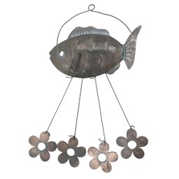 Sino Dos Ventos Flores Peixe Kit 3 Unidades Decoraçao Jardim Quintal Varanda Ambiente Externo Enfeit - 4