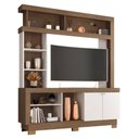 Ver imagem 3 de Estante para TV Gran Siena 2 Portas 4 Prateleiras MDP 160cm Carvalho Off White