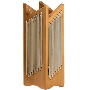 Luminária Kandal Ozki 40 Cm (altura) Madeira Eucalipto Cedro Corda Redonda Rami
