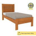 Ver imagem 7 de Conjunto Cama Solteiro Safira e 2 Mesas de Cabeceira Luna com USB Espresso Moveis Marrom/Cinamomo