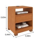 Ver imagem 3 de Conjunto Cama Solteiro Safira e 2 Mesas de Cabeceira Luna com USB Espresso Moveis Marrom/Cinamomo